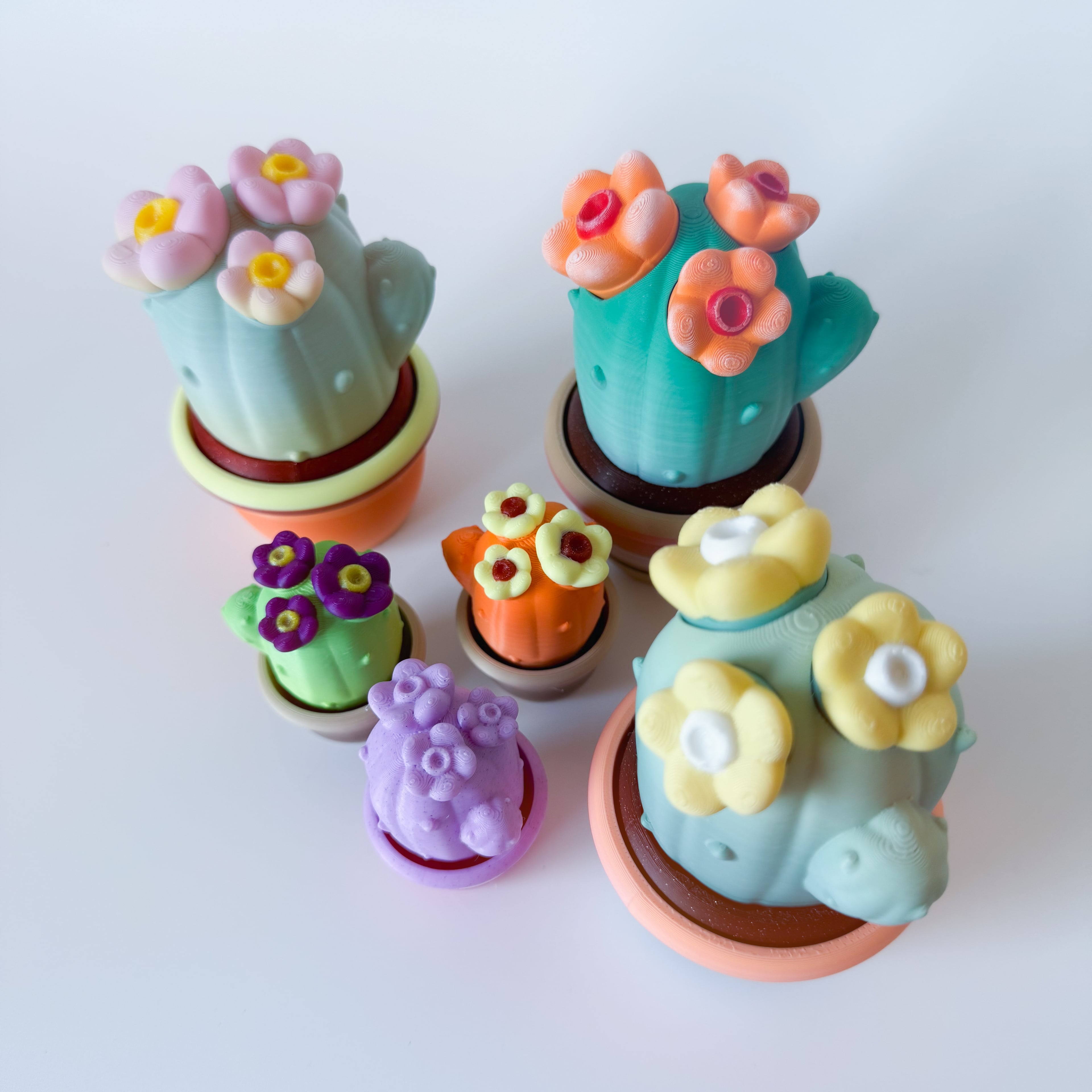 Cactus pot container and Cactus clicker 3d model
