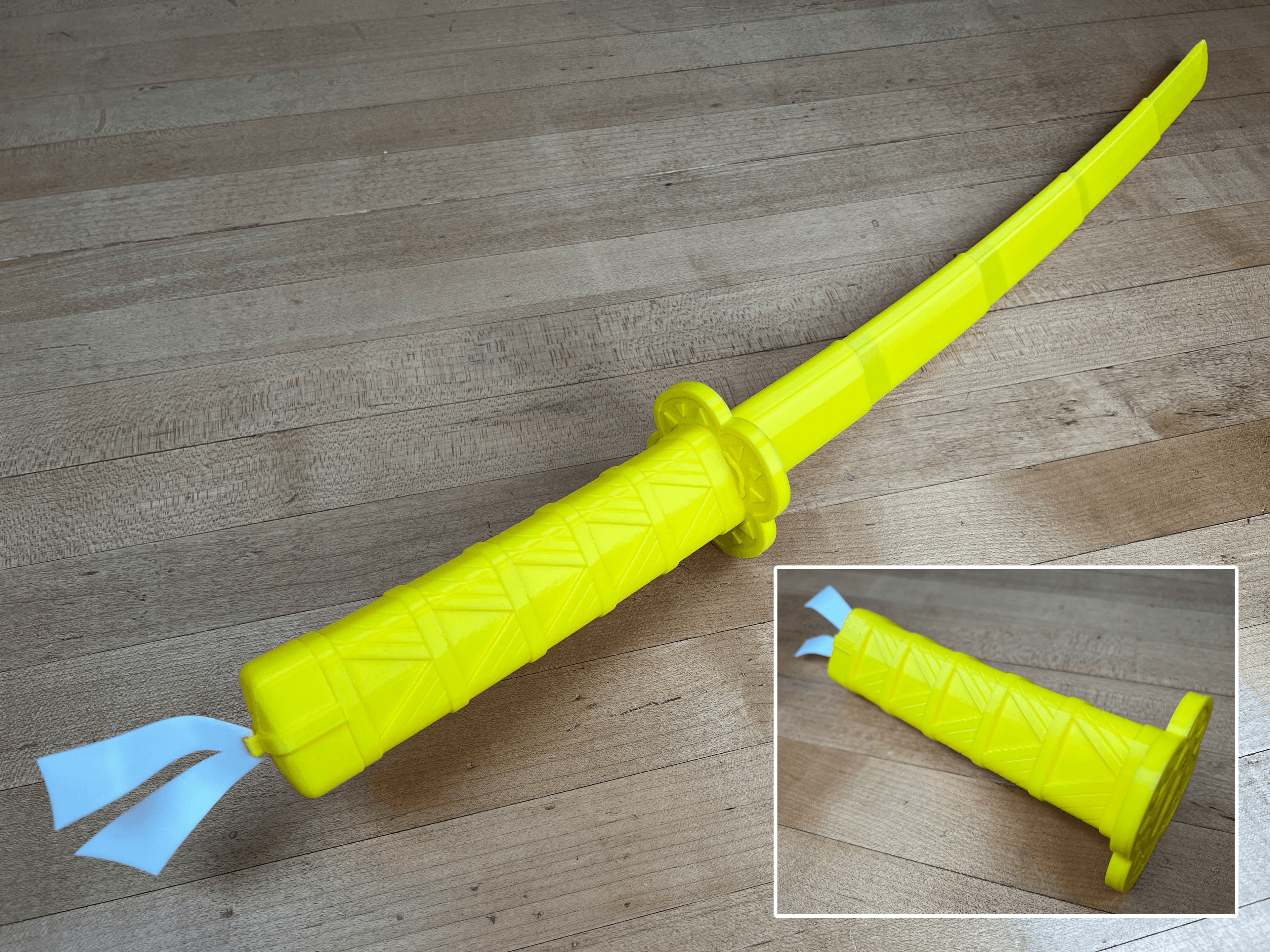 Zenitsu's Print-in-Place Collapsing Katana 3d model