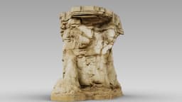 Layered Rock Face 3d model