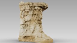 Layered Rock Face 3d model