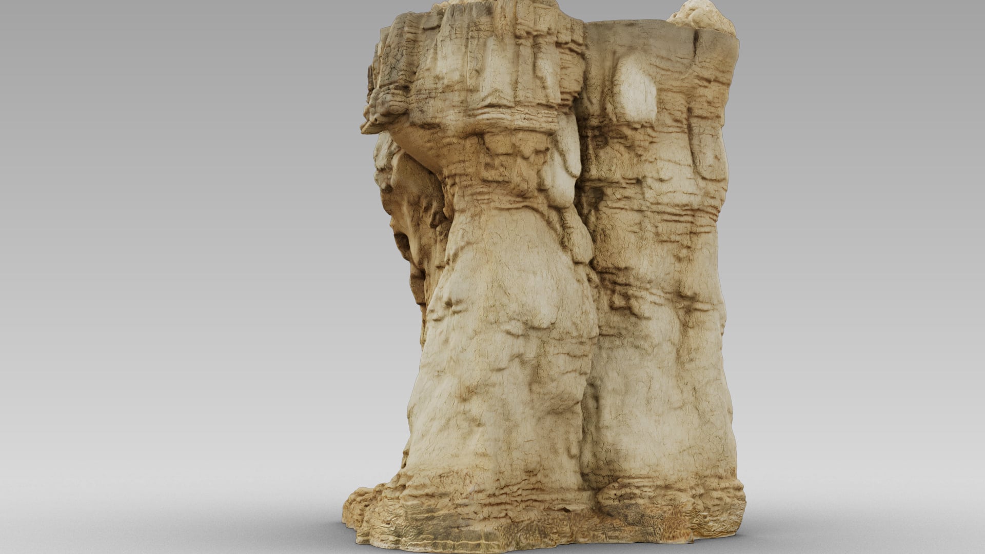 Layered Rock Face 3d model