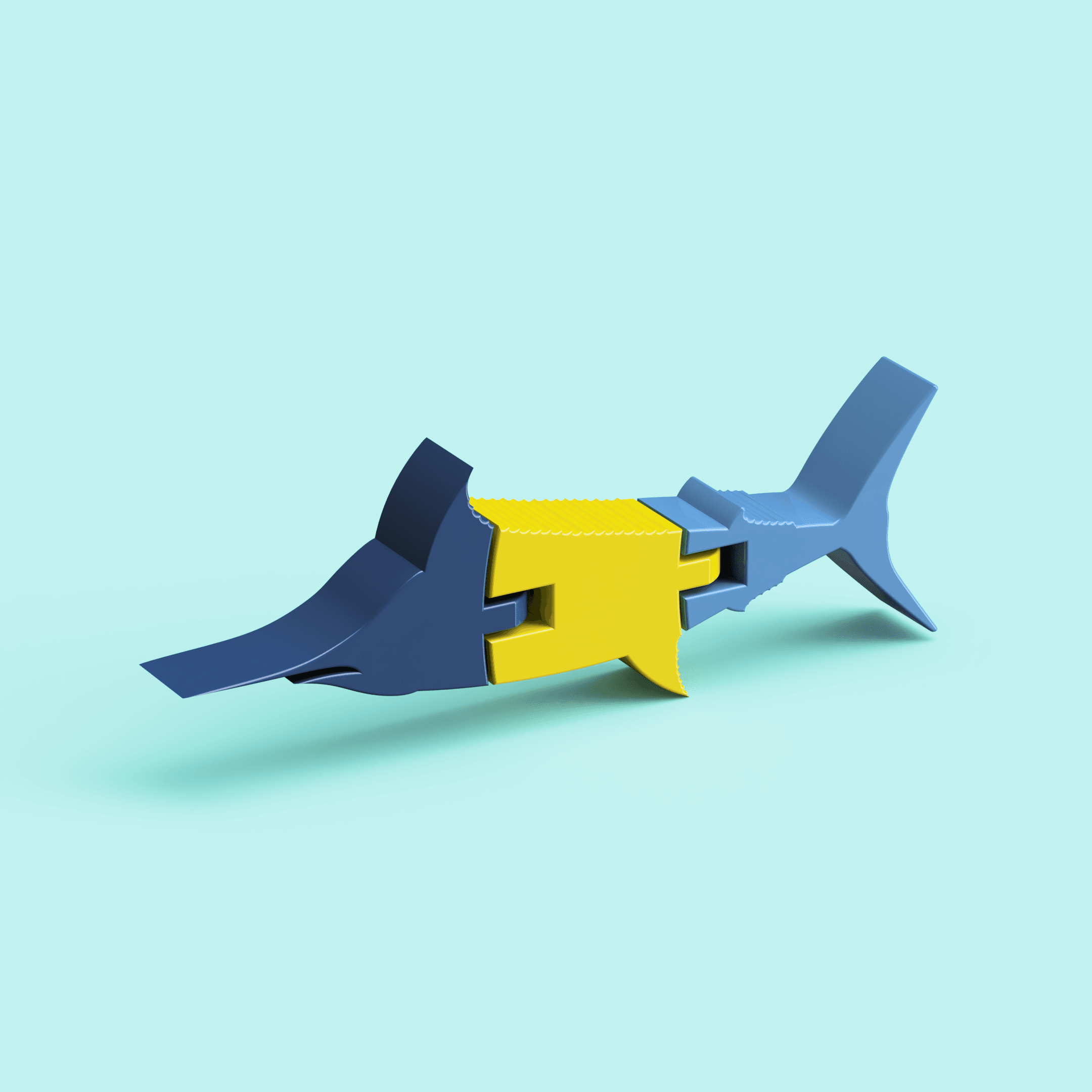Articulated Marlin 3d model