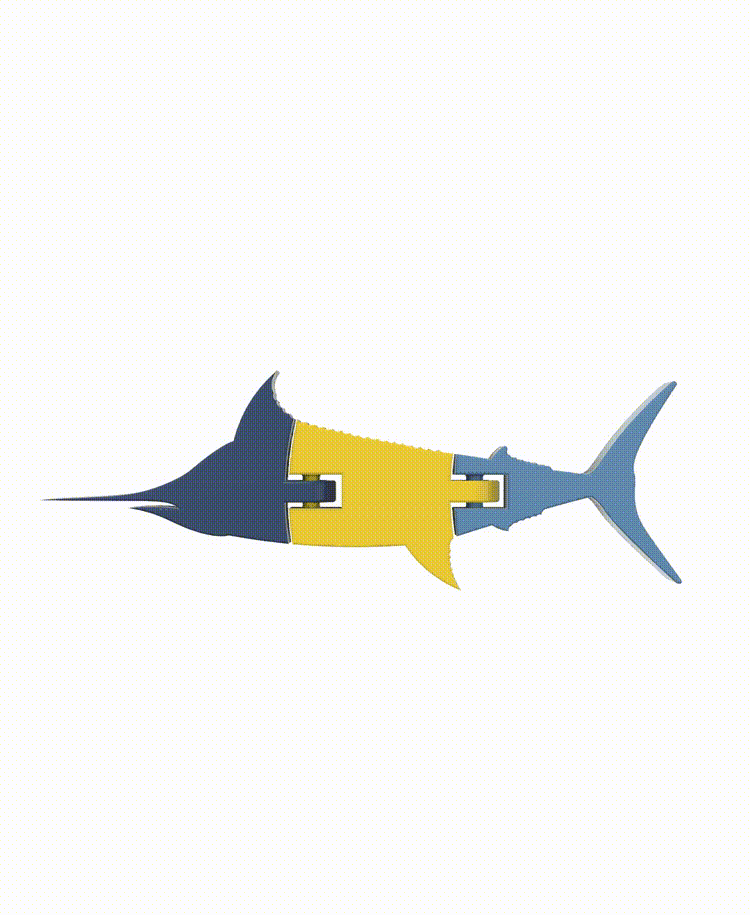 Articulated Marlin 3d model
