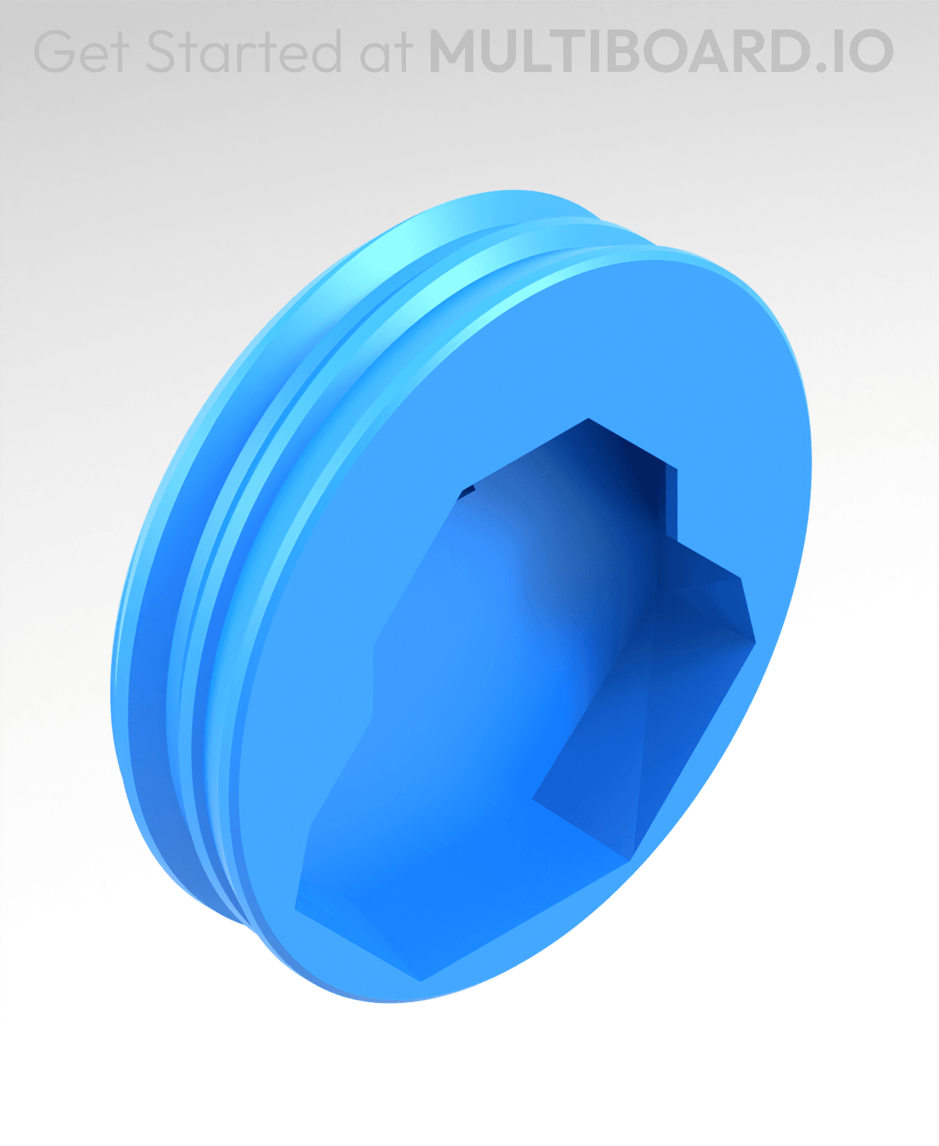 Top - Half Fix Point Hole - Large Thread 3d model