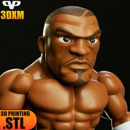Mike Tyson Chibi STL for 3D Printing ChibiSTL 3DXM 3d model