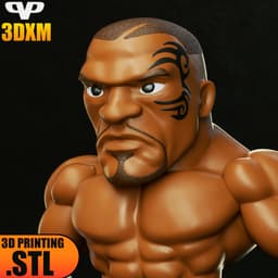 Mike Tyson Chibi STL for 3D Printing ChibiSTL 3DXM 3d model