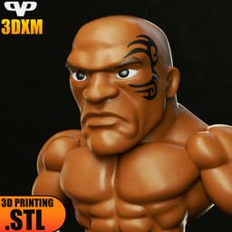 Mike Tyson Chibi STL for 3D Printing ChibiSTL 3DXM 3d model