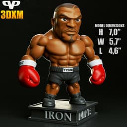 Mike Tyson Chibi STL for 3D Printing ChibiSTL 3DXM 3d model