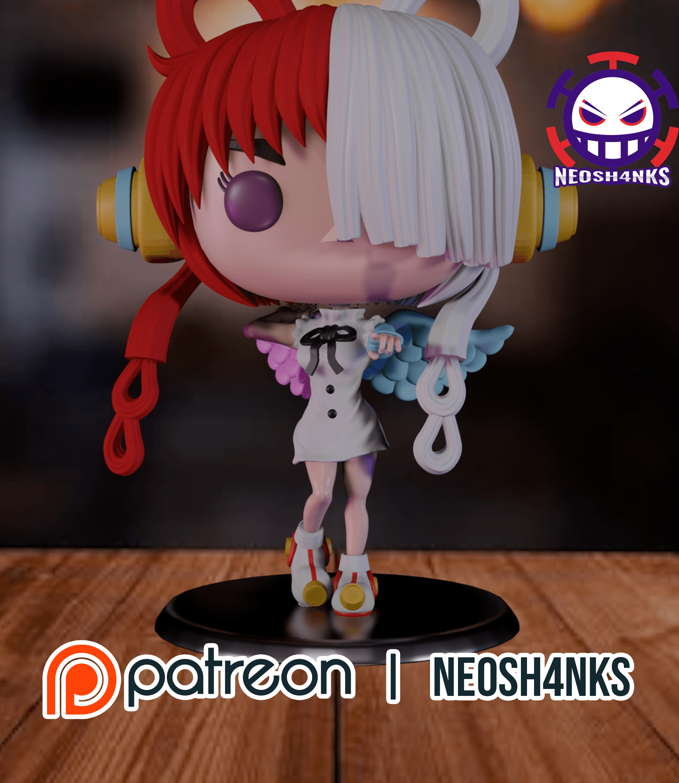 Uta Funko style 3d model