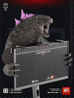 Screen Buddy Godzilla 3D Printer STL file 3d model