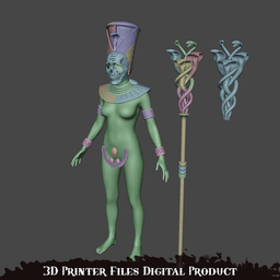 Fantasy Serpent Queen Cosplay Outfit 3d model