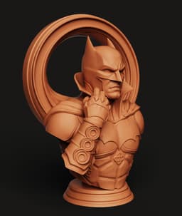 Dark Knight Bust Signal Multi-Color 3MF | Hero Statue | Bambu Ready 3d model