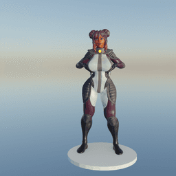 Cute Space Girl v2 3d model
