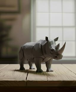 rhino lowpoly 3d model