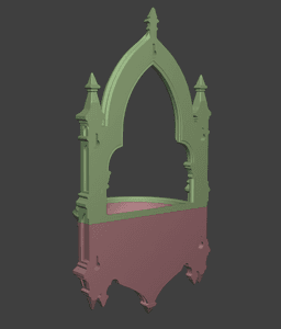 Gothic Wall Holy Water Font 3d model