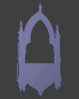 Gothic Wall Holy Water Font 3d model