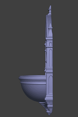 Gothic Wall Holy Water Font 3d model