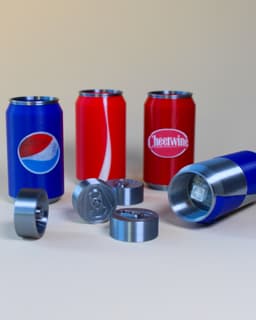 Soda Can Fidget Clicker Keychain 3d model