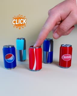 Soda Can Fidget Clicker Keychain 3d model