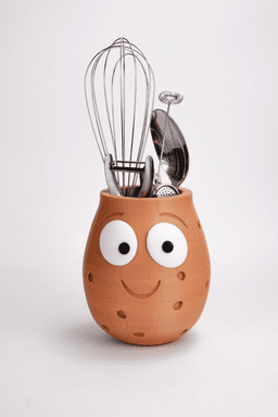 Smiley Potato Utensil Holder 3d model
