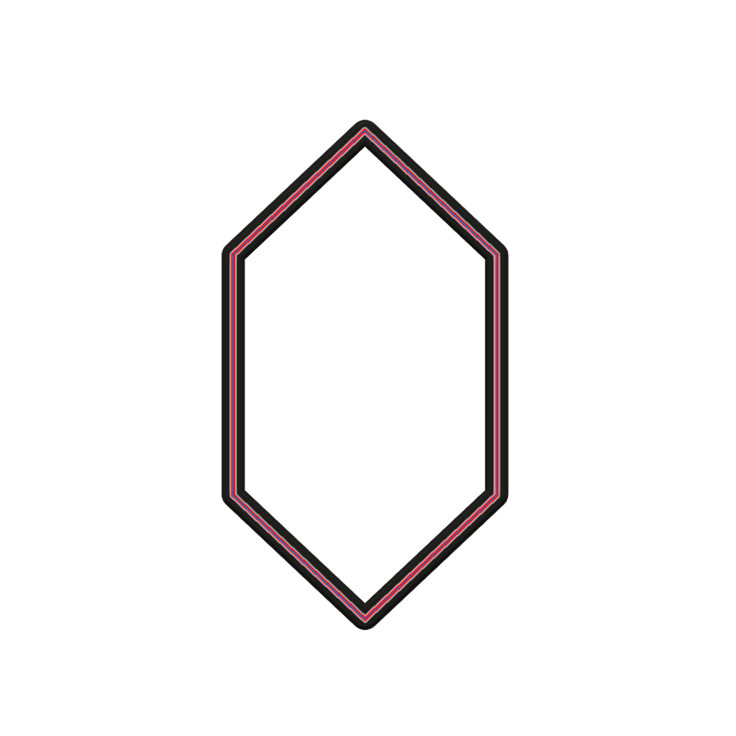 Rupee Gem Cookie Cutter STL File - 4 inches 3d model