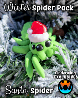 Tiny Santa Spider 3d model