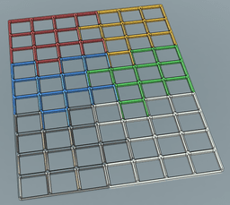 Gridfinity Ikea Alex Drawer - Light Locking Base - 10x7 Grid 3d model