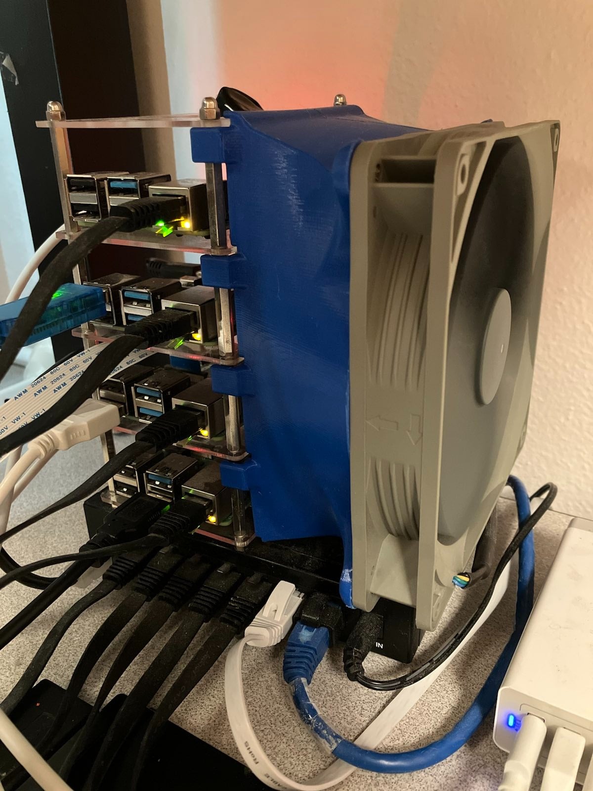 Raspberry Pi Rack 140mm Fan Shroud 3d model