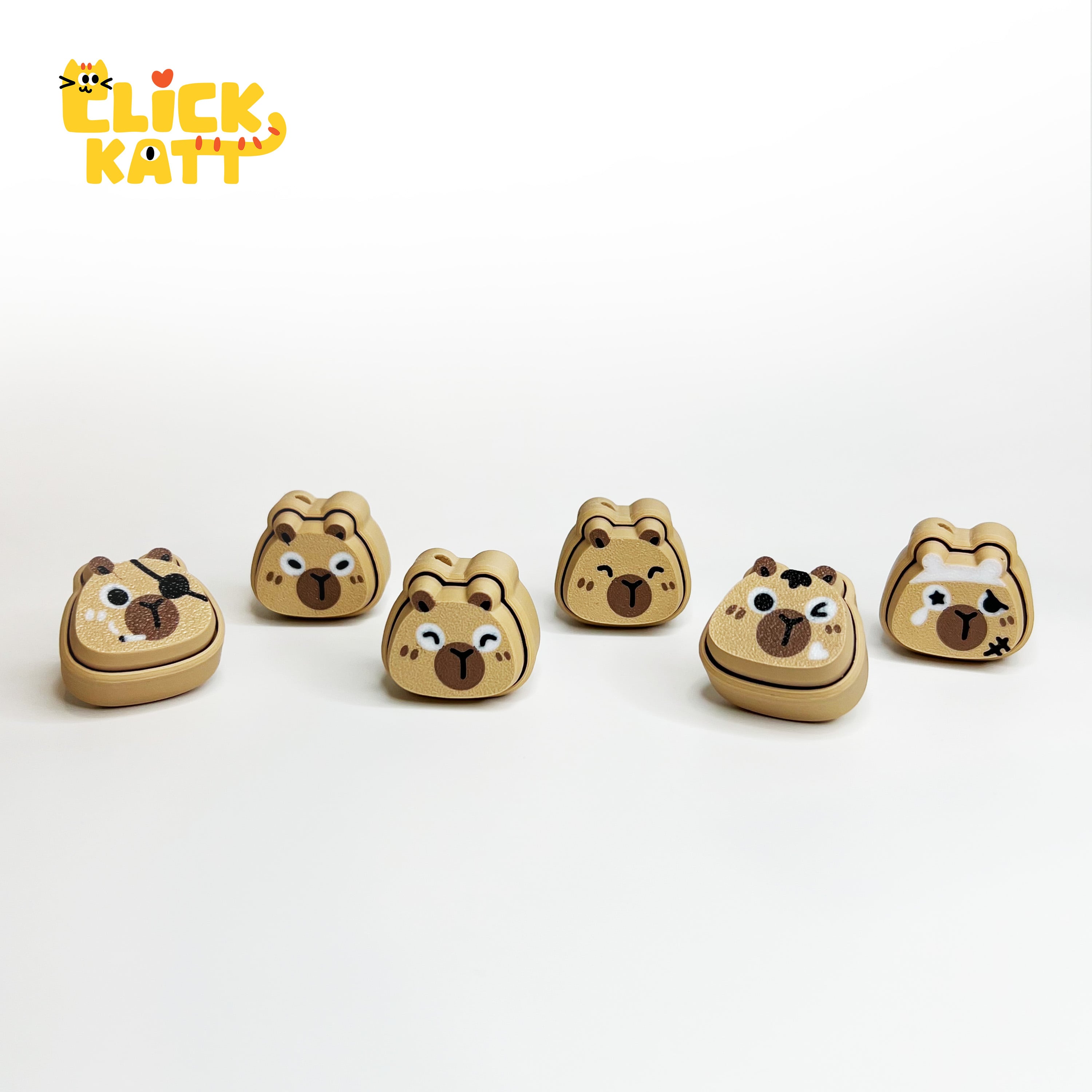 Capybara - Clicker Fidget Toy Keychain 3d model