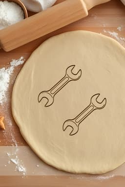 Spanner Cookie Cutter, Biscuit Cutter 3d model