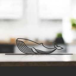 Whale Line Art - Desktop Line Art 3d model
