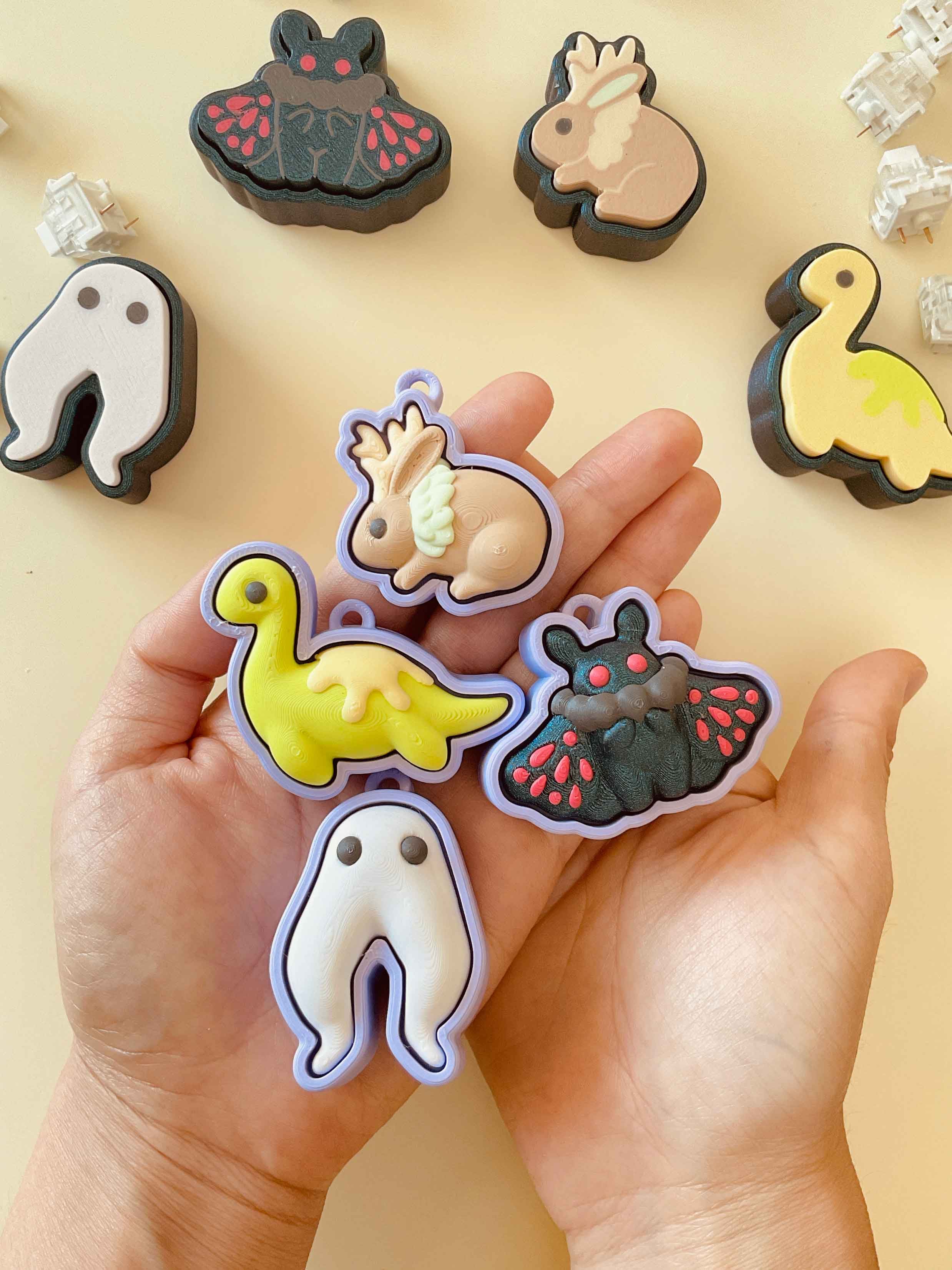 Cryptid Clicker Keychain Fidget Toy Bundle 3d model