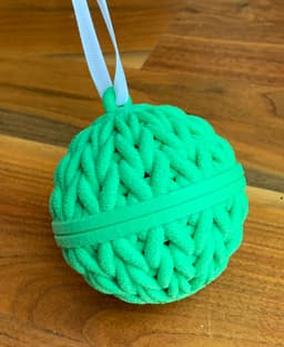 Knitted ornament printed with fuzzy skin in matte PLA 3d model
