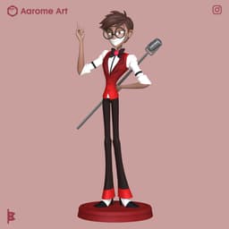 Alastor Human Hazbin Hotel 3d model