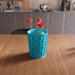 Geometric Lattice Texture Storage Vase 3d model