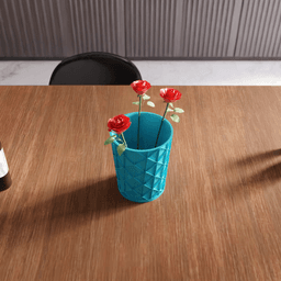 Geometric Lattice Texture Storage Vase 3d model