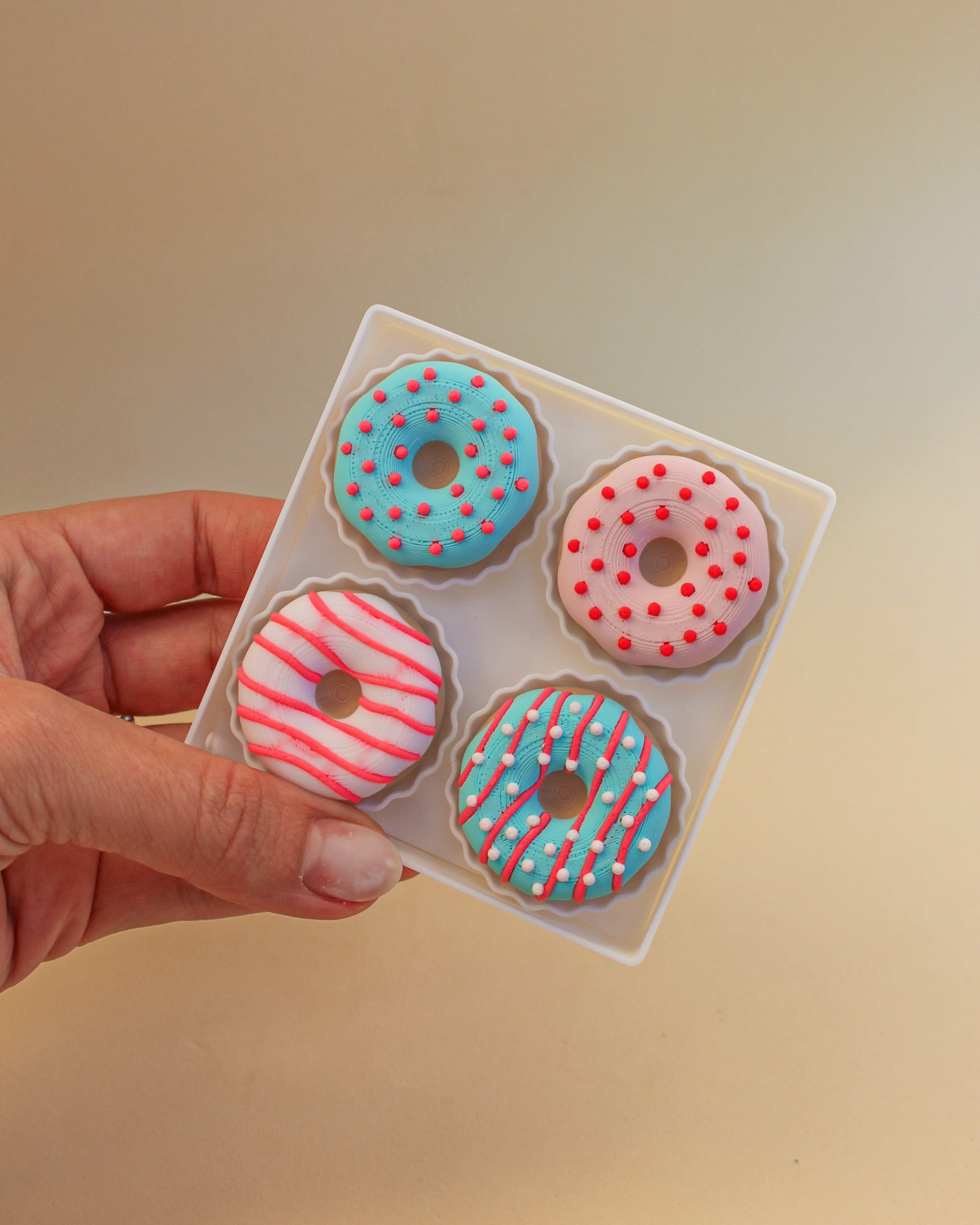 Donut Clickers Collection, Keychain, 3D Fidget Toy 3d model