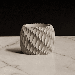 Planter with dripping tray 3d model