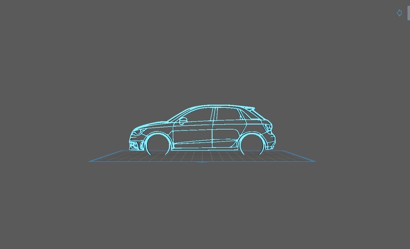 Audi - A1 Wall Art 3d model