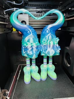 Fancy Long Legs Double Heart Gnomes 3d model
