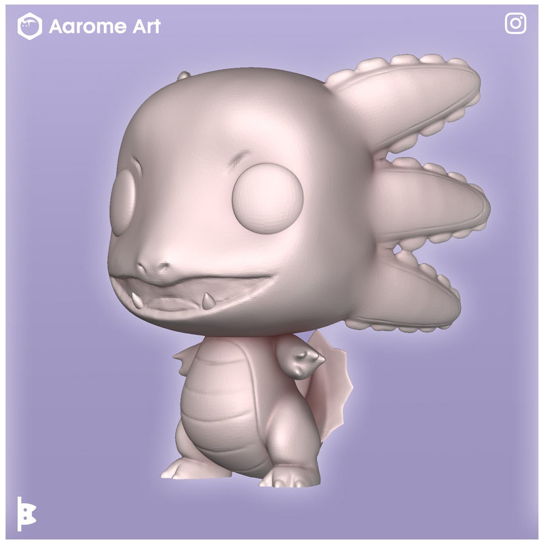 Axolotl Funko 3d model