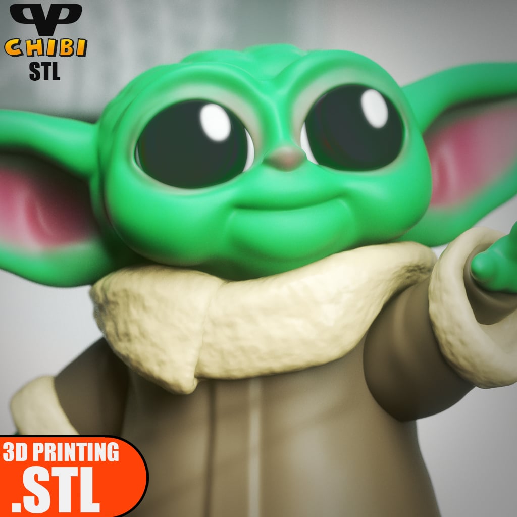 Grogu Chibi STL for 3D Printing ChibiSTL 3DXM 3d model