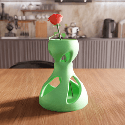 Organic Hourglass Cutout Vase 3d model