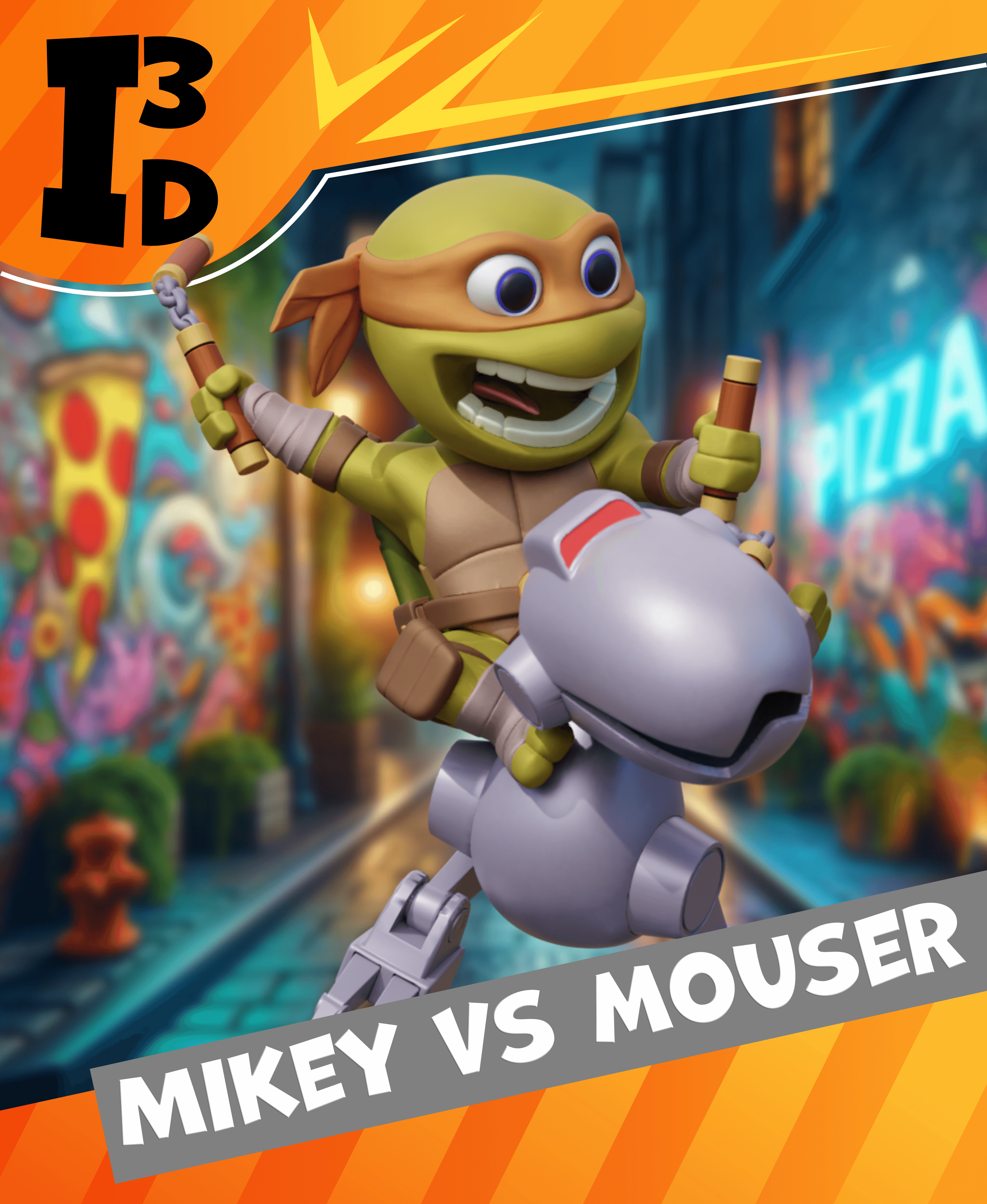 Chibi Mikey Mouser Rider 3d model