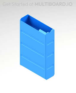 1x4x2.5 LU - MultiBin Simple Drawer 3d model