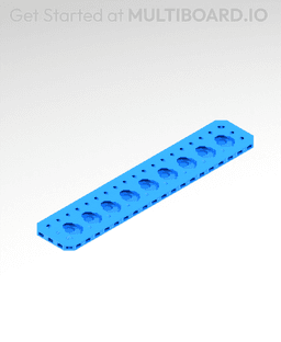 10x2 MU - Point Hole MU - MultiBoard Plate 3d model