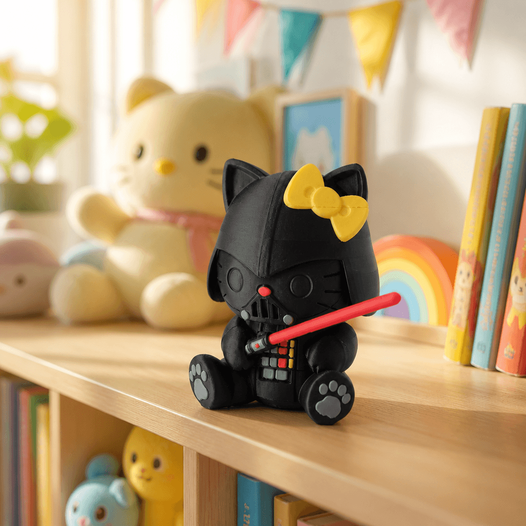 Adorable Hello Kitty Darth Vader Figurine 3d model