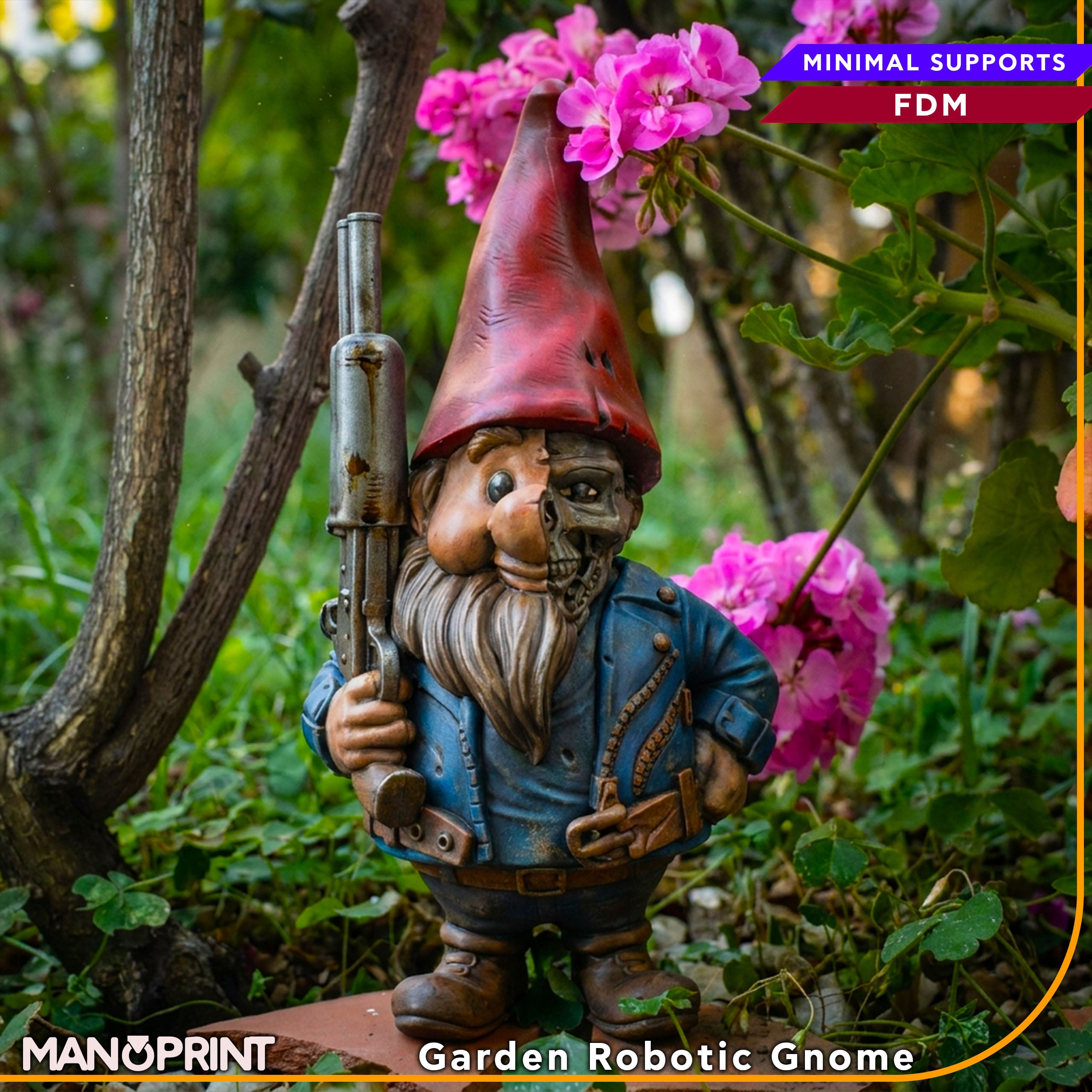 Robotic Gnome for your Garden 3d model