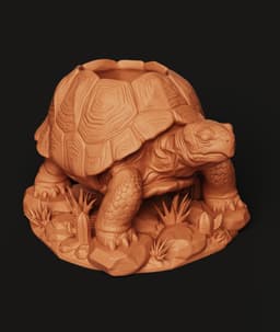 Realistic Tortoise Pot STL | Animal 3D Print | Planter 3d model