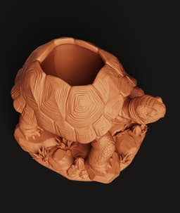 Realistic Tortoise Pot STL | Animal 3D Print | Planter 3d model